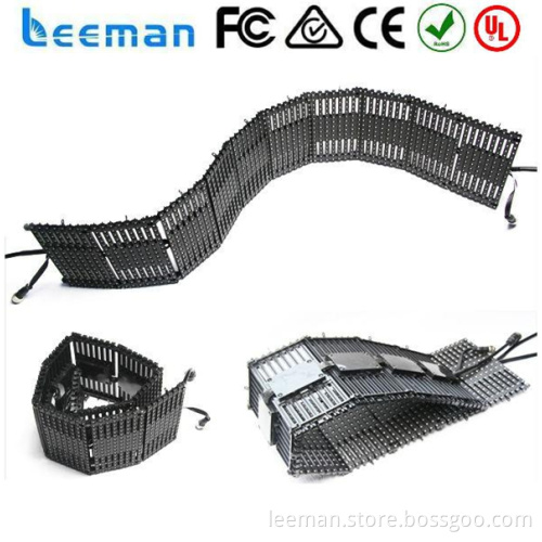 flexible soft display 2015 Leeman P20 DIP RGB indoor hd video wall screen